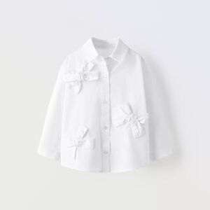 Zara poplin shirt with ties